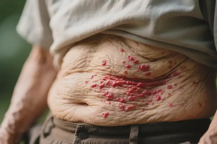 老人肚子上出現(xiàn)濕疹可不可以根治(圖2)