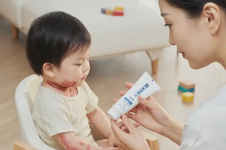 小兒脖子上容易起濕疹能夠徹底治愈嗎(圖2)