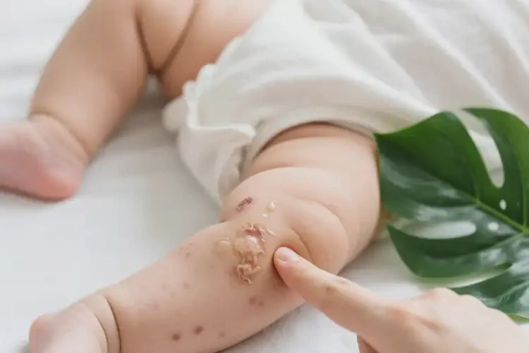 嬰兒大腿上出現(xiàn)濕疹能夠徹底治愈嗎(圖2)