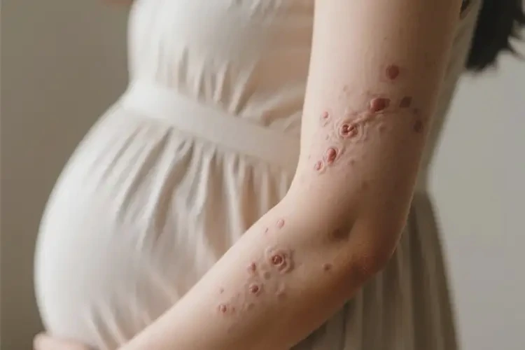 產(chǎn)婦手臂上容易起濕疹可不可以根治(圖1)