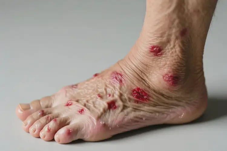 老人腳上偶爾長濕疹能靠自己自愈嗎(圖2)