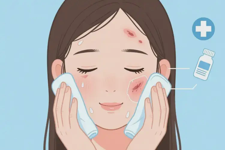 女生面部容易長(zhǎng)濕疹能夠徹底治愈嗎(圖3)