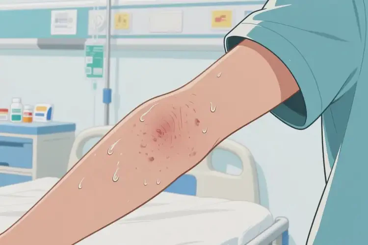 青少年手臂偶爾長濕疹不管它會(huì)自己痊愈嗎(圖1)