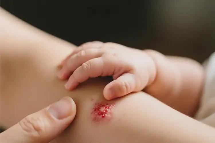 嬰兒手上出現(xiàn)濕疹不管它會(huì)自己自愈嗎(圖2)