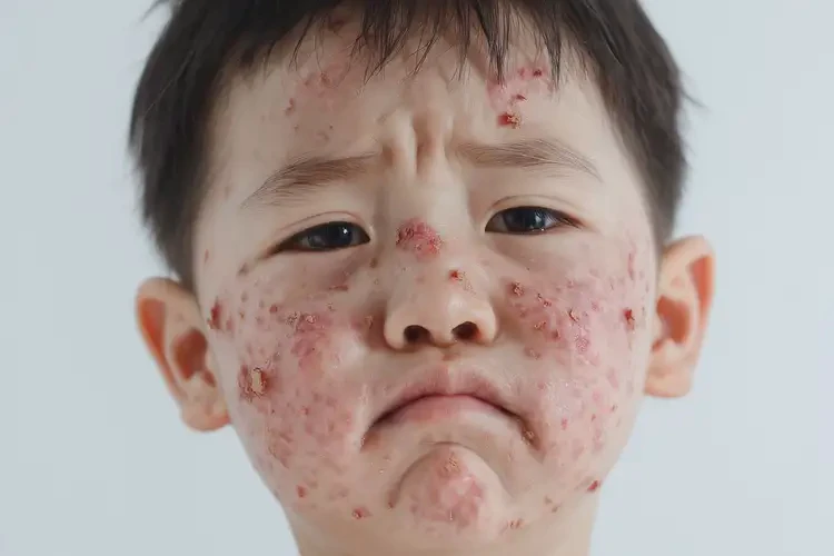 小孩面部起濕疹能夠徹底治愈嗎(圖2)