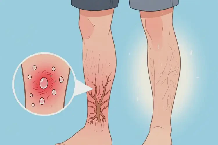 男人小腿上經常起濕疹能不能根治(圖1)