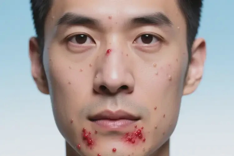 男人面部長濕疹能不能根治(圖2)