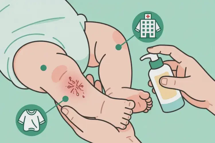 嬰兒大腿有濕疹可不可以根治(圖1)