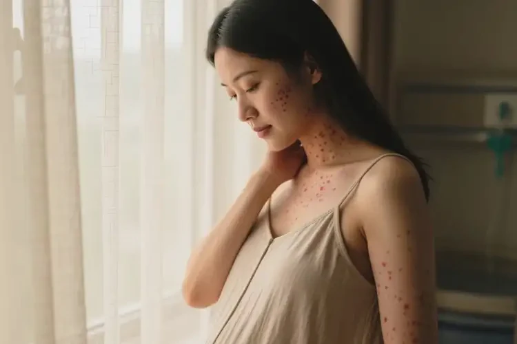 產(chǎn)婦脖子上出現(xiàn)濕疹可不可以根治(圖1)