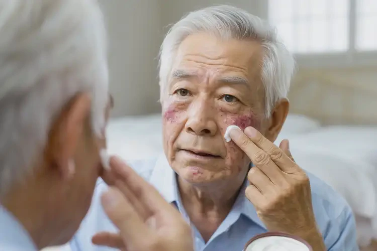 老人臉上起濕疹能徹底自愈嗎(圖3)