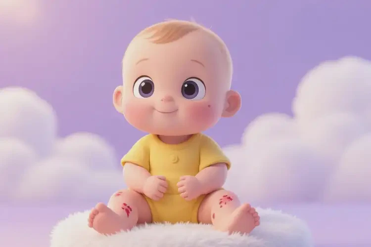 新生兒大腿出濕疹不管它會(huì)自己好嗎(圖1)