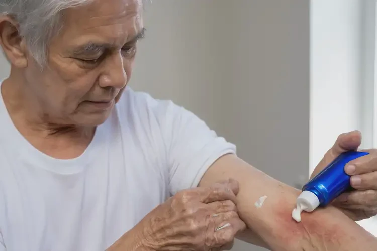 老年人手臂上出現(xiàn)濕疹可不可以根治(圖2)