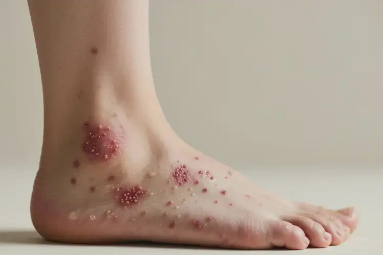 女人腳上出現濕疹能不能根治(圖1)
