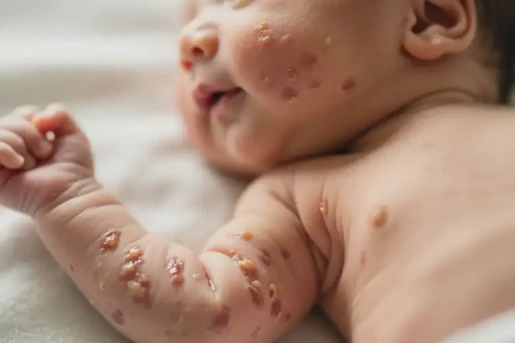 新生兒手臂上經(jīng)常長濕疹可不可以根治(圖4)