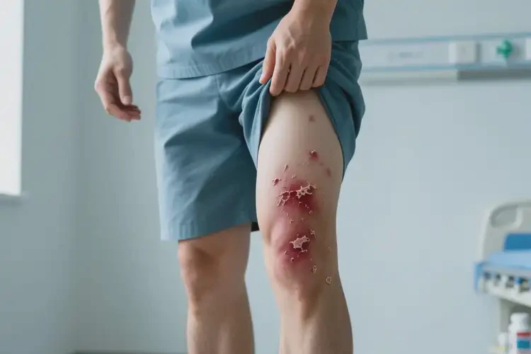 男性大腿上長(zhǎng)濕疹可不可以根治(圖1)