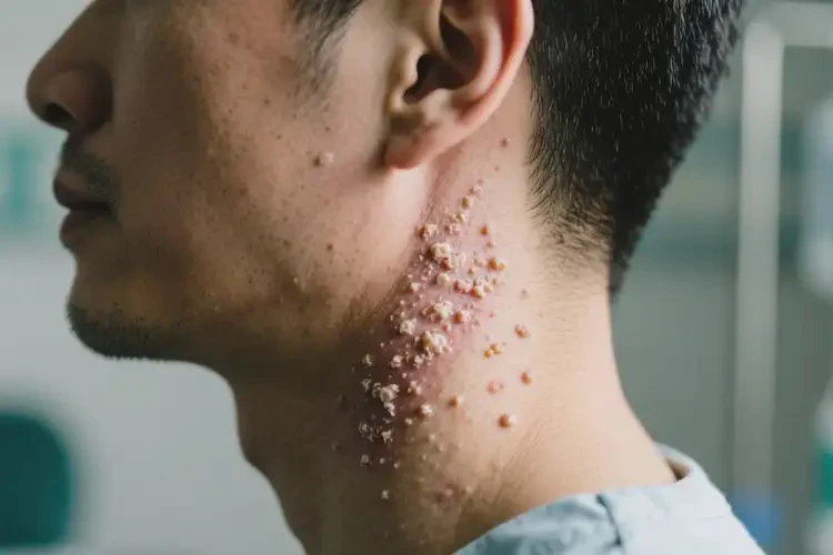 男性脖子出現(xiàn)濕疹不管它會(huì)自己自愈嗎(圖3)