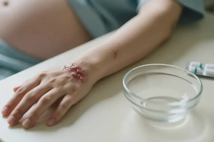 產(chǎn)婦手臂上出現(xiàn)濕疹可不可以根治(圖3)