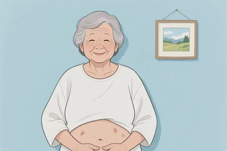 老人肚子出現(xiàn)濕疹可不可以根治(圖1)