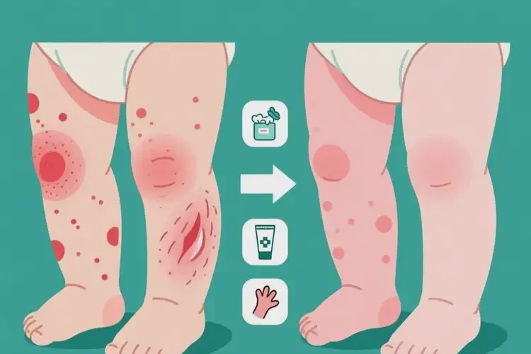 嬰幼兒小腿上偶爾起濕疹可以治好嗎(圖1)