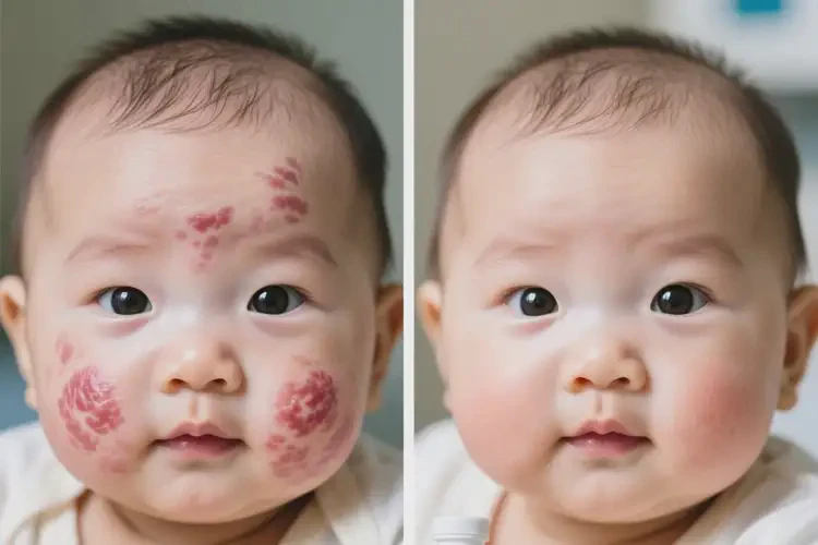 嬰兒面部起濕疹可以治好嗎(圖2)