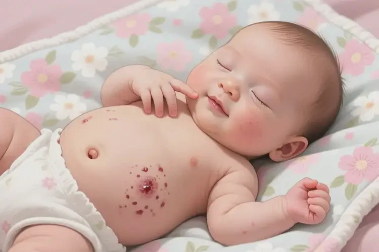 孩子肚子起濕疹不管它會(huì)自己自愈嗎(圖1)
