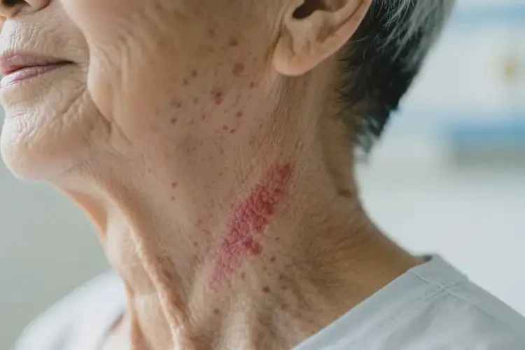 老年人脖子上容易長濕疹可不可以根治(圖1)