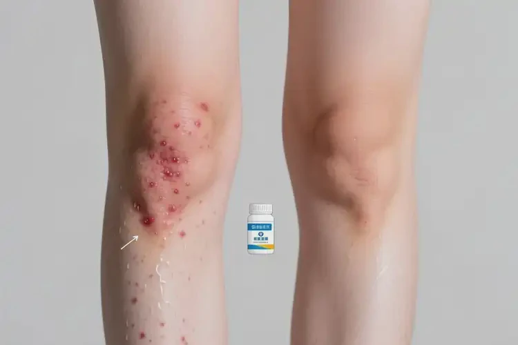女生小腿上出現(xiàn)濕疹可不可以根治(圖1)