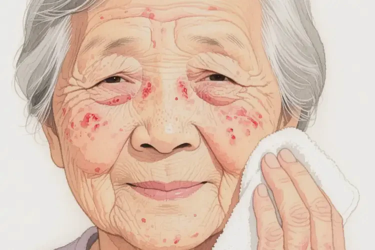 老年人臉上長(zhǎng)濕疹可不可以根治(圖1)