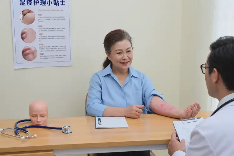 女生脖子上起濕疹可以徹底自愈嗎(圖1)