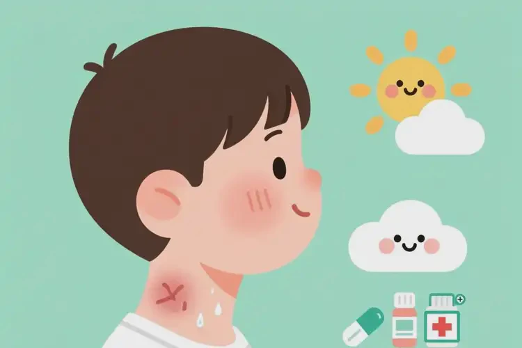 少兒脖子出濕疹可不可以根治(圖1)