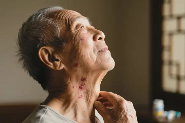 老年人脖子上偶爾起濕疹不管它會自己好嗎(圖2)