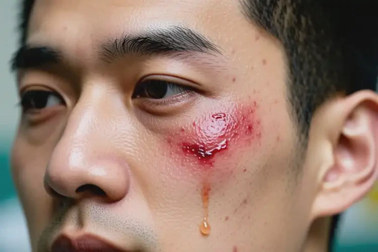 男人面部起濕疹可不可以根治(圖1)