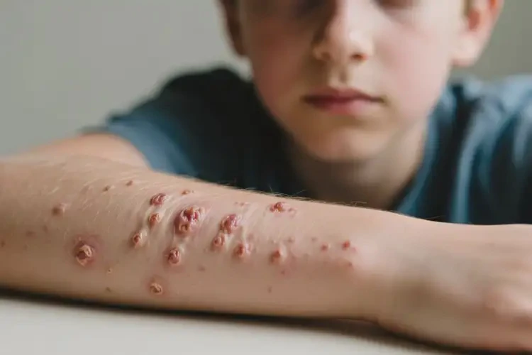 青少年手臂上偶爾長(zhǎng)濕疹可不可以根治(圖1)