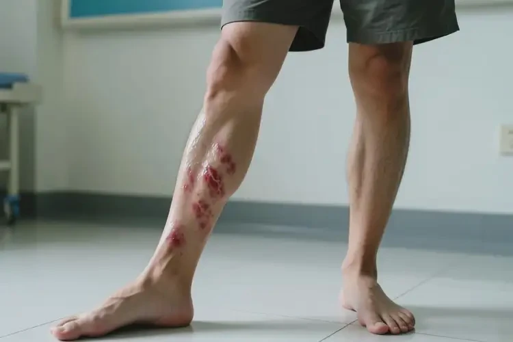 男人小腿有濕疹可不可以根治(圖1)