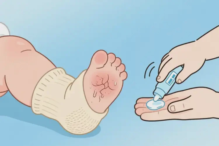 寶寶腳上經(jīng)常起濕疹可以治好嗎(圖2)