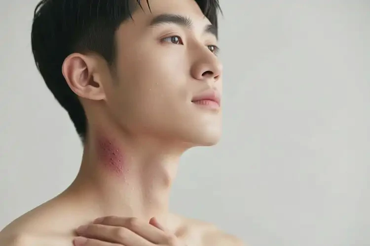 男生脖子上出濕疹可不可以根治(圖1)