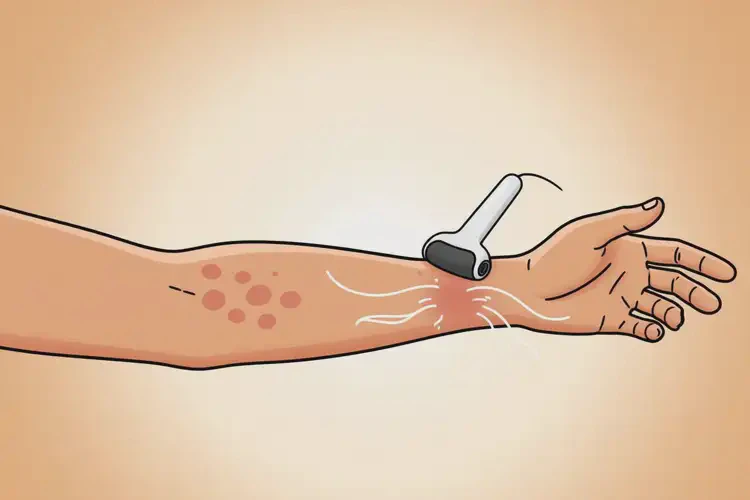 男人手臂上出濕疹能不能根治(圖1)