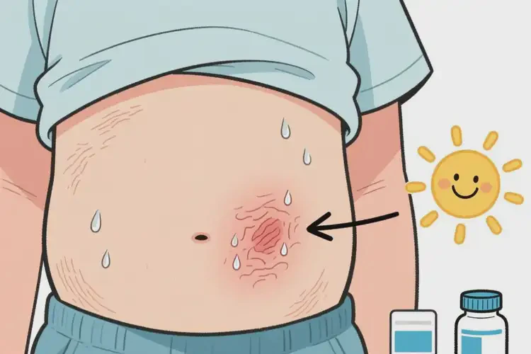 孩子肚子上偶尔长湿疹可不可以根治(图1)