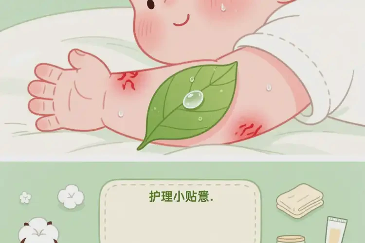 新生兒手臂出現(xiàn)濕疹可不可以根治(圖1)