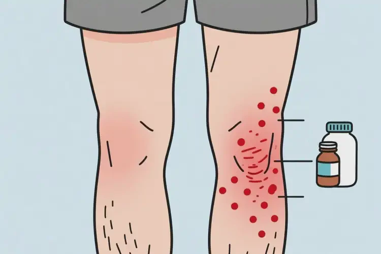 男生大腿上出現(xiàn)濕疹可不可以根治(圖1)