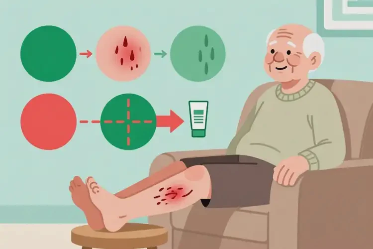 老人小腿偶爾起濕疹可不可以根治(圖1)