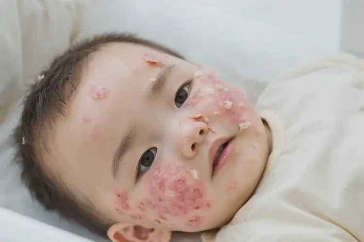 嬰兒臉上偶爾起濕疹可以治好嗎(圖4)