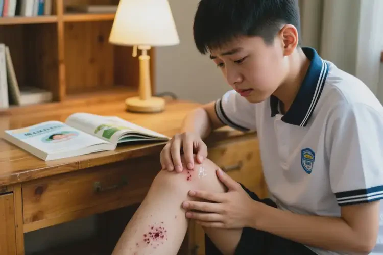 中學(xué)生大腿上經(jīng)常長(zhǎng)濕疹可不可以根治(圖1)