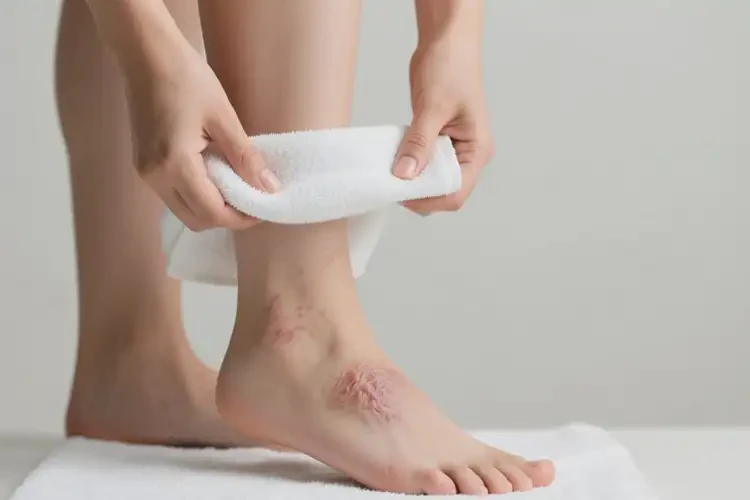 女性脚上偶尔起湿疹可不可以根治(图1)