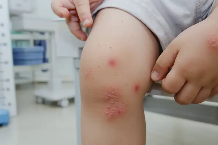 幼兒小腿上有濕疹不管它會(huì)自己痊愈嗎(圖4)