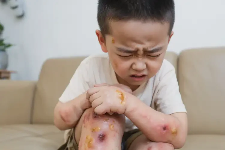 孩子四肢起濕疹不管它會自己痊愈嗎(圖3)