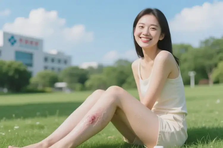 女生小腿出現(xiàn)濕疹不管它會自己自愈嗎(圖1)