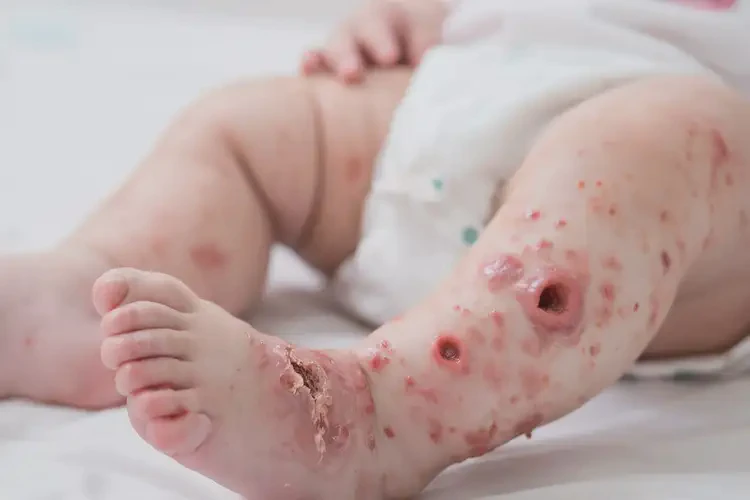 婴儿小腿上偶尔长湿疹可以彻底自愈吗(图2)