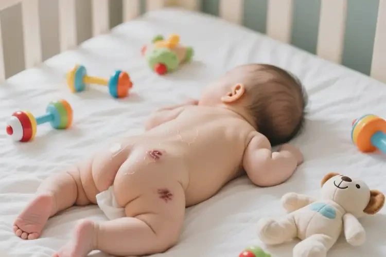 寶寶屁股出現(xiàn)濕疹可以治好嗎(圖2)