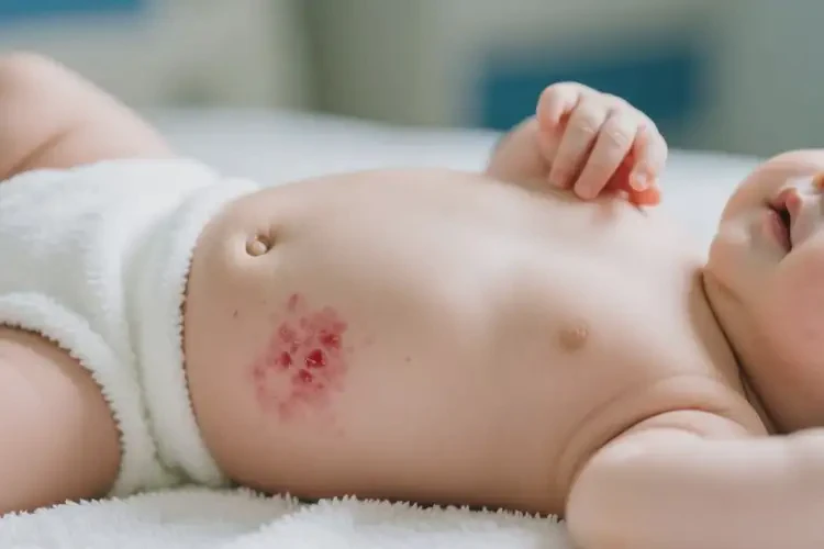嬰兒肚子上經(jīng)常長濕疹可不可以根治(圖1)